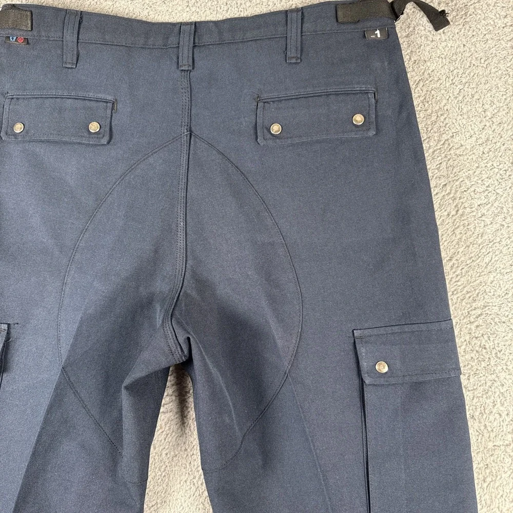 Men's Dark Navy Cargo Pants with Snap Pockets